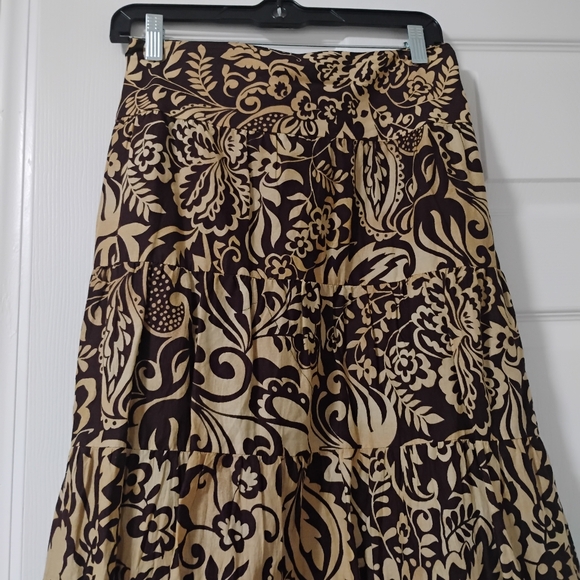 Cottage Core Boho Tiered Floral Cotton Retro Skirt 18W Peasant Grunge Modest - Picture 8 of 13